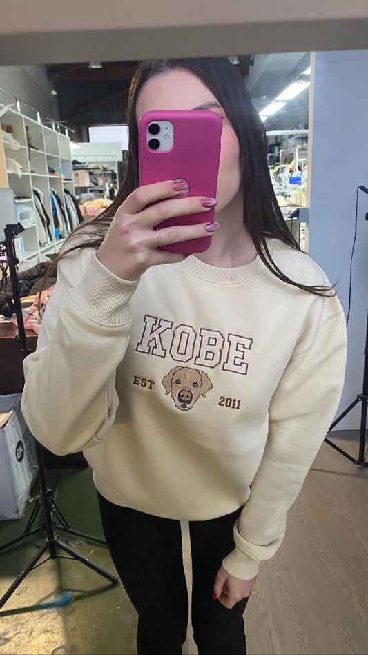 SUDADERA PERSONALIZADA - MASCOTA NOMBRE Y FECHA