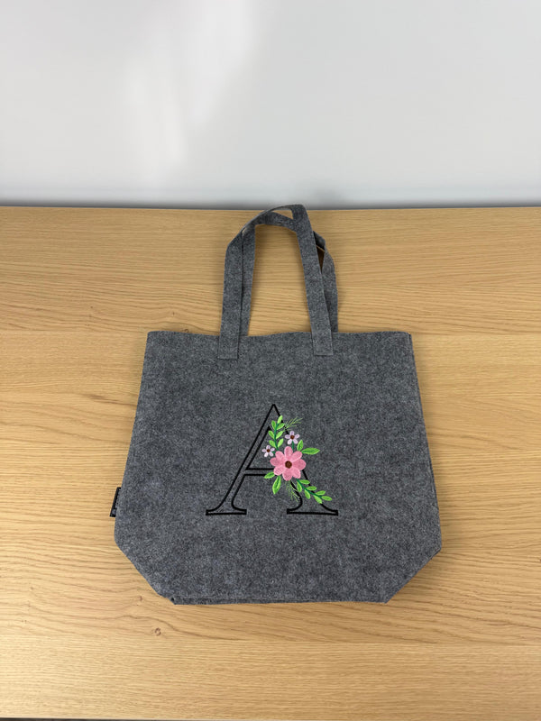 BOLSO PERSONALIZADO - INICIAL FLORES