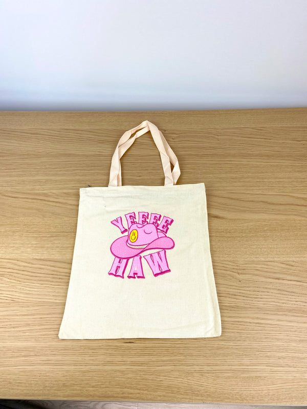 TOTE BAG BEIGE - YEE HAW