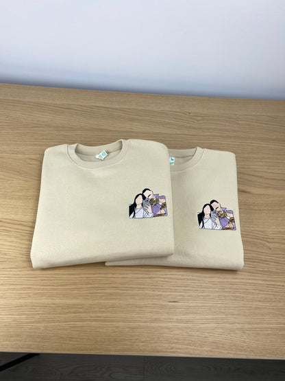PACK 2 SUDADERAS PERSONALIZADAS CON MISMO DISEÑO
